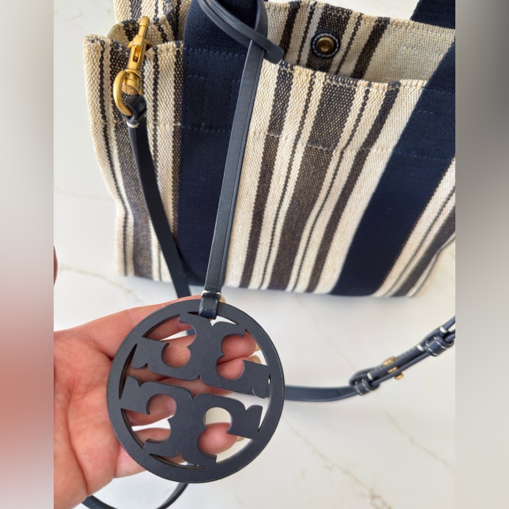 Tory Burch Miller Awning Striped Mini Tote